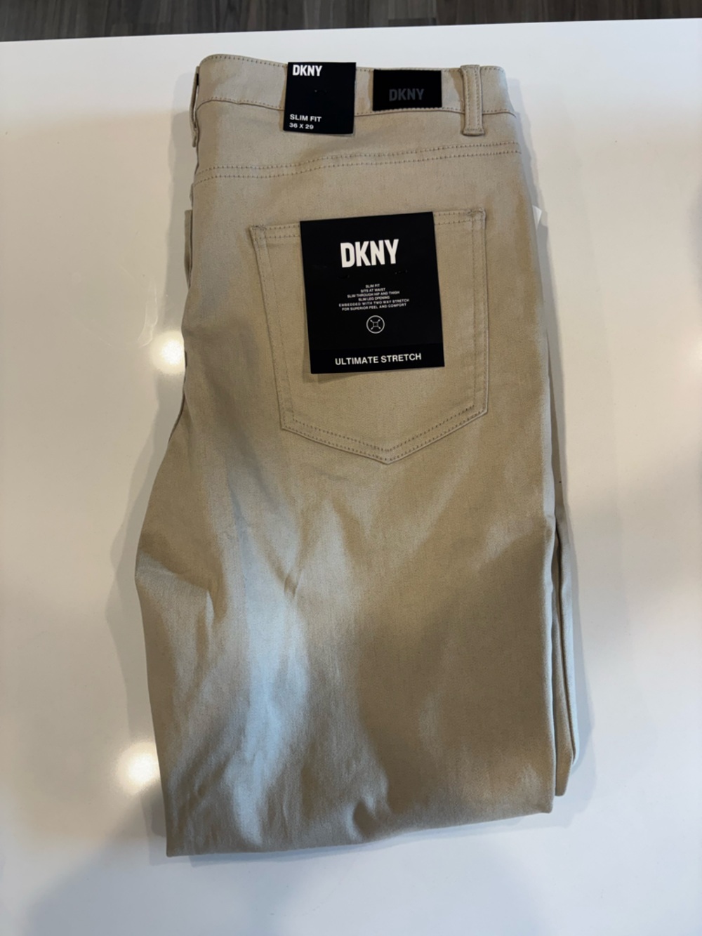 DKNY Stretch Pants in Light Beige